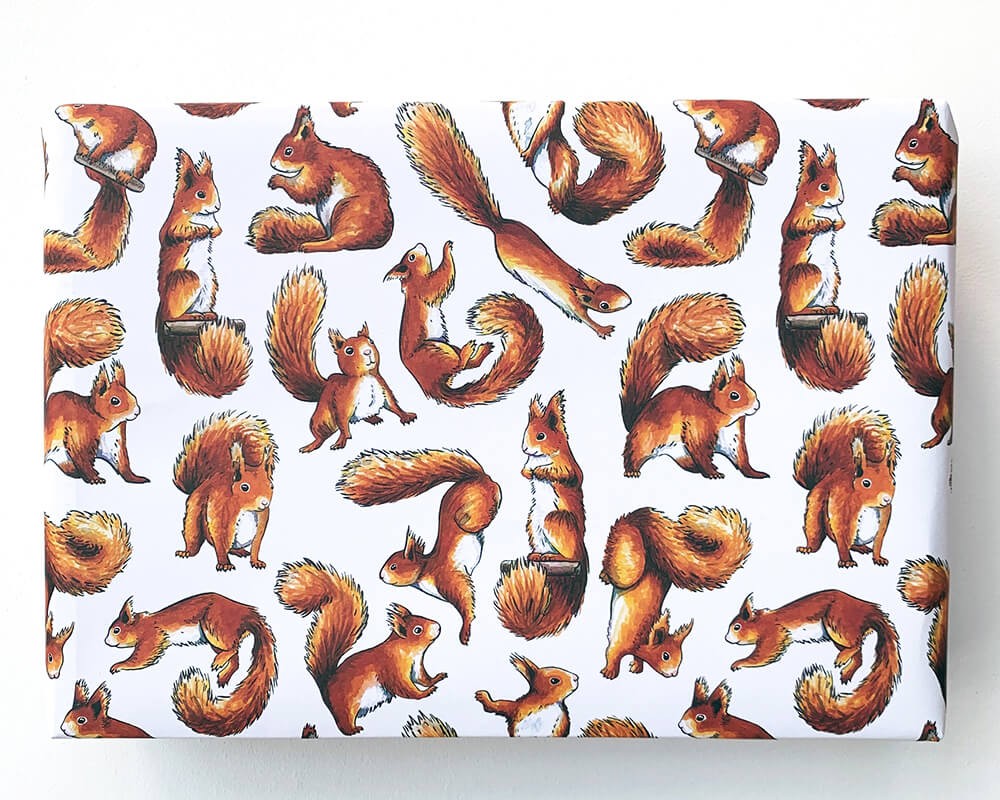 Wrapping Paper - Red Squirrels