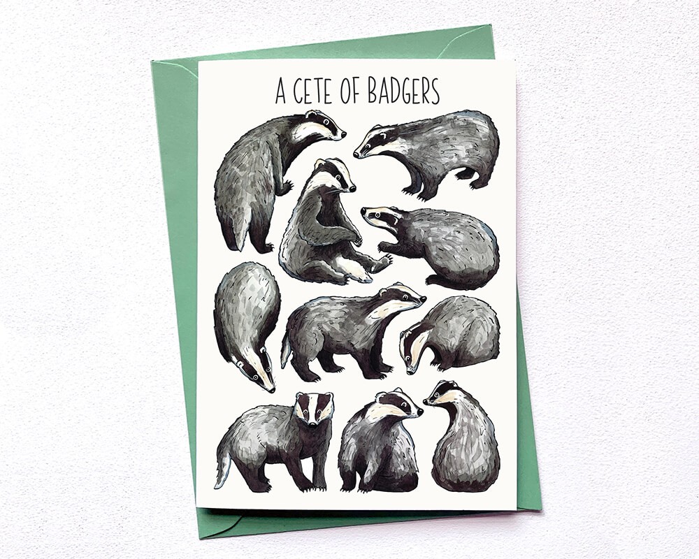 Greeting Card - A Cete of Badgers