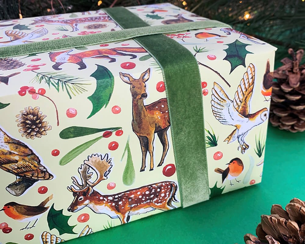 Wrapping Paper - Christmas Woodland Animals