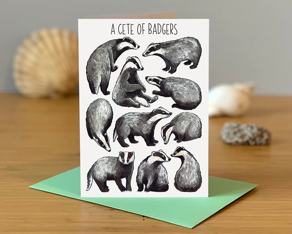 Greeting Card - A Cete of Badgers