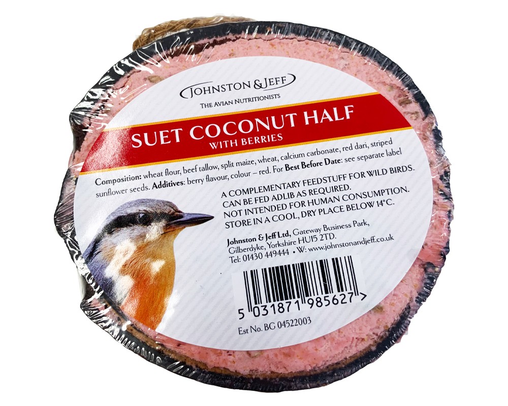 Berry Suet Half Coconut  - Johnston & Jeff
